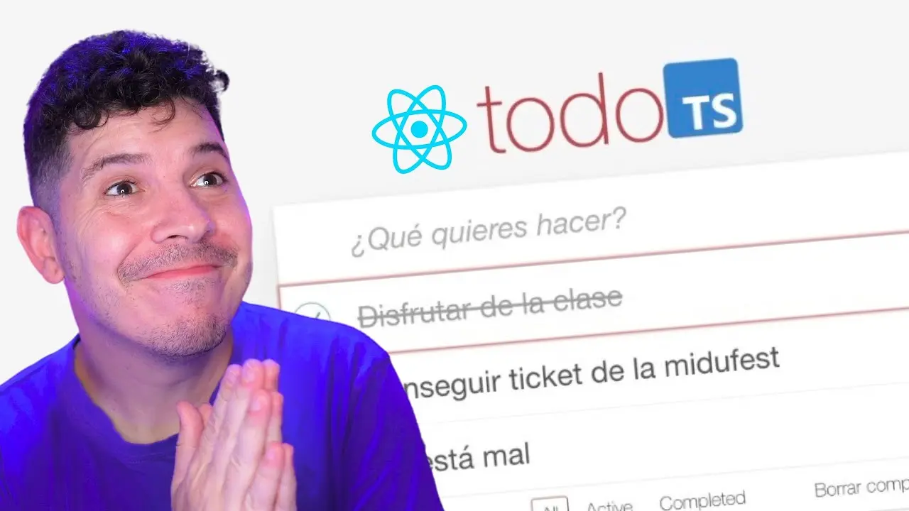 Captura de pantalla del proyecto de la clase: Todo App con TypeScript y animaciones